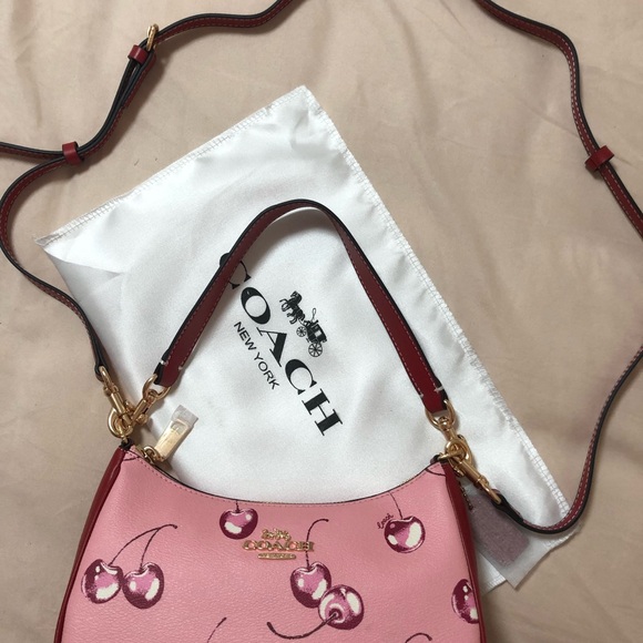 COACH Teri Shoulder Bag With Cherry Print CR290 - Picture 8 of 9